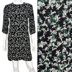 & Other Stories Floral Print Jewel Neck Sheath Dress Elbow Sleeve Women's Size 6